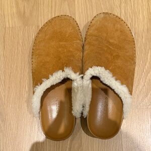 Jenni Kayne Brown Suede Fur-Lined Shoes